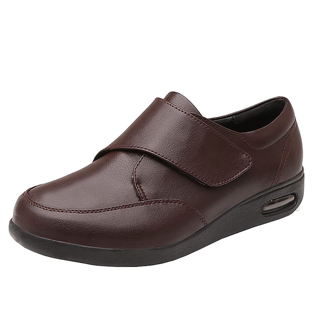 Men Women Adjustable Wide Diabetic Leather Shoes with Velcro Extra