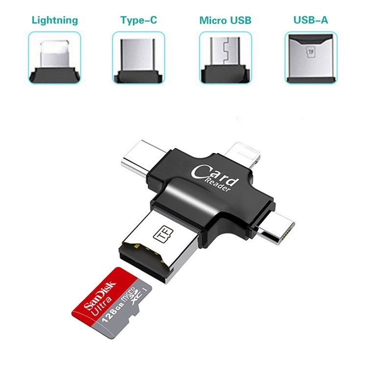 Answer 4 in 1 OTG Card Reader for iOS Android PC USB 2.0 Bundled (NIA# ...