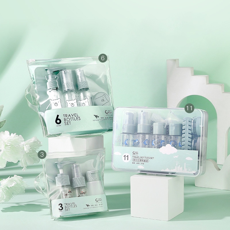 Travel Bottle Set Toiletries Container 3/6/11 Pcs Organizer Liquid ...