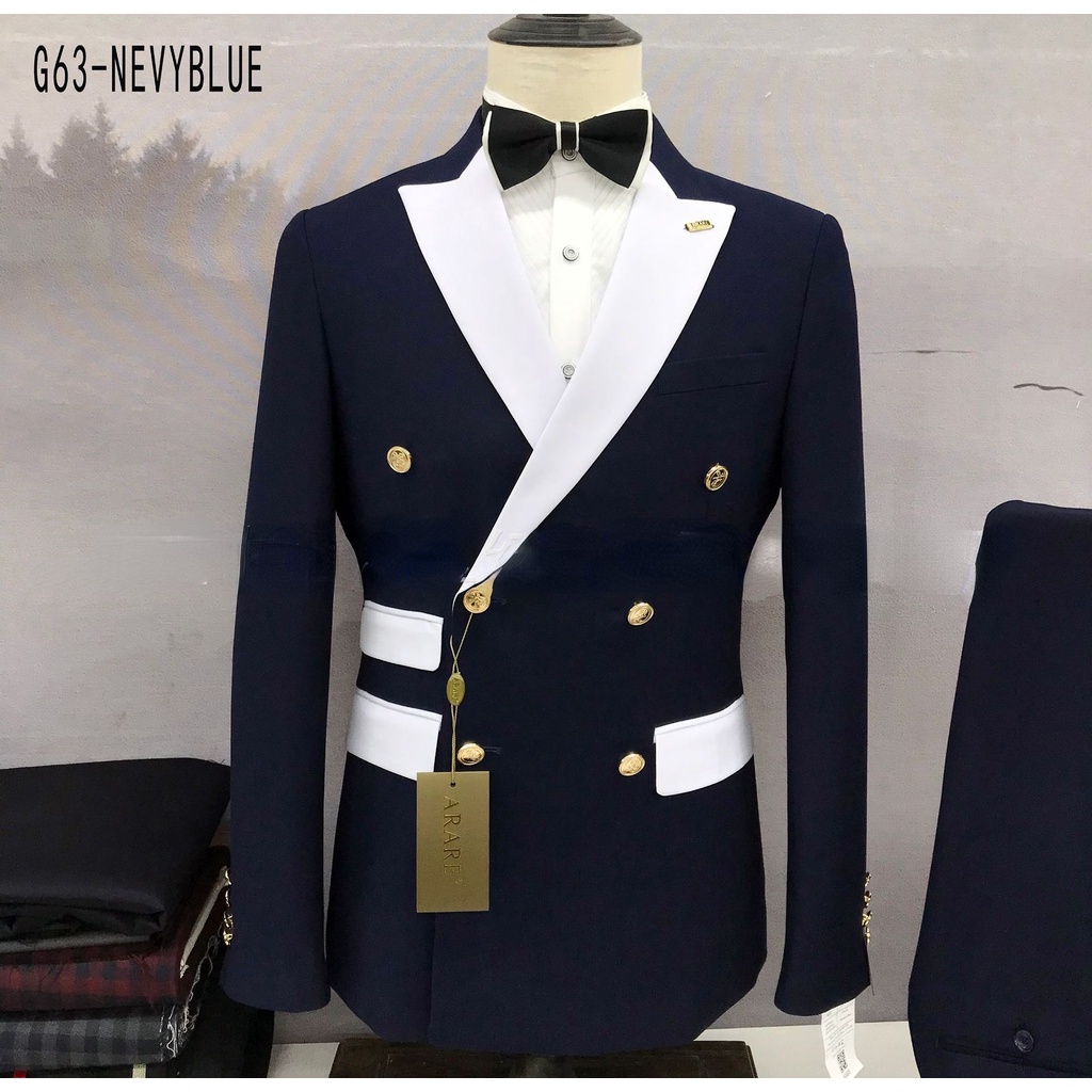 ((Jacket+Pants 2Piece Set) European American Style HighEnd Men's Suit