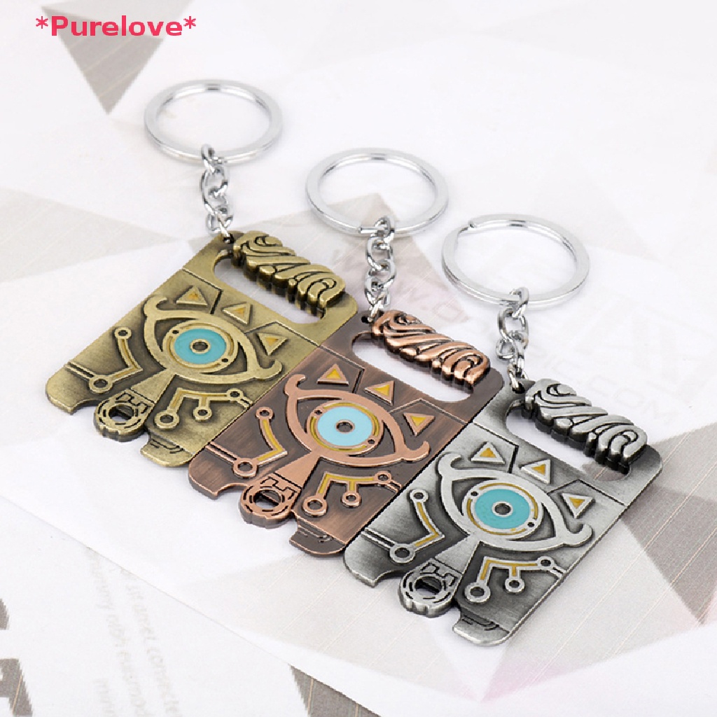 Purelove> Anime Unisex Keychain Zelda Breath of the Wild Slate Pendant
