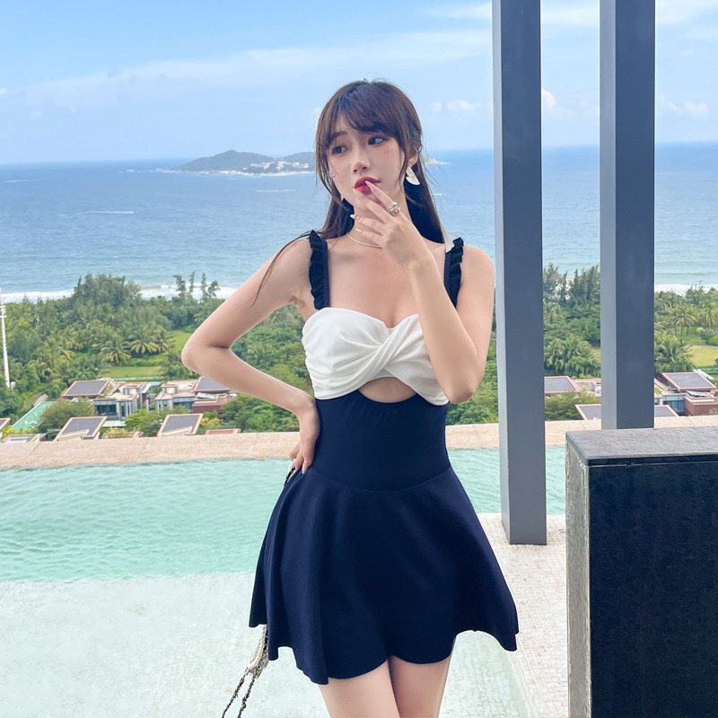 Korean version one piece swimsuit Women's Korean beach swimsuit Sexy