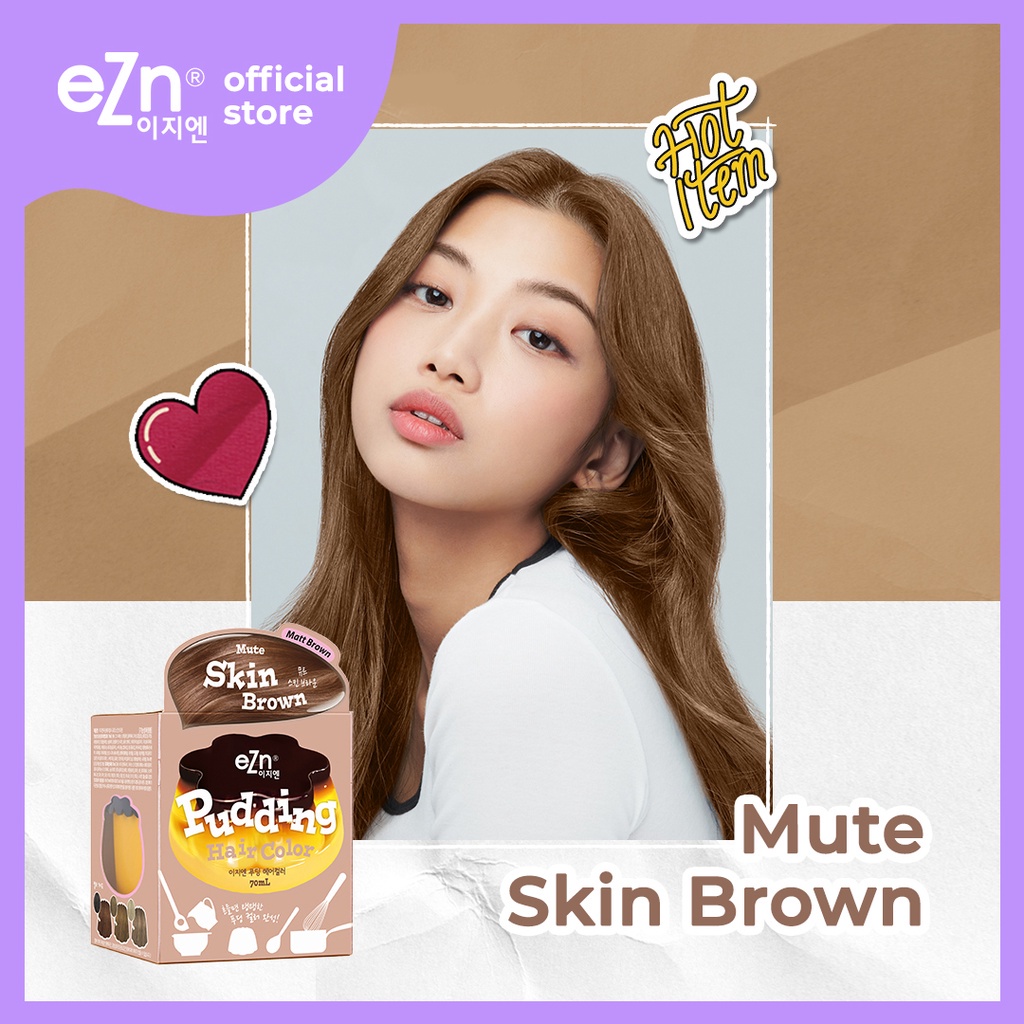 eZn Pudding Hair Color Mute Skin Brown (70 ml) Self Hair Dye DIY Kit
