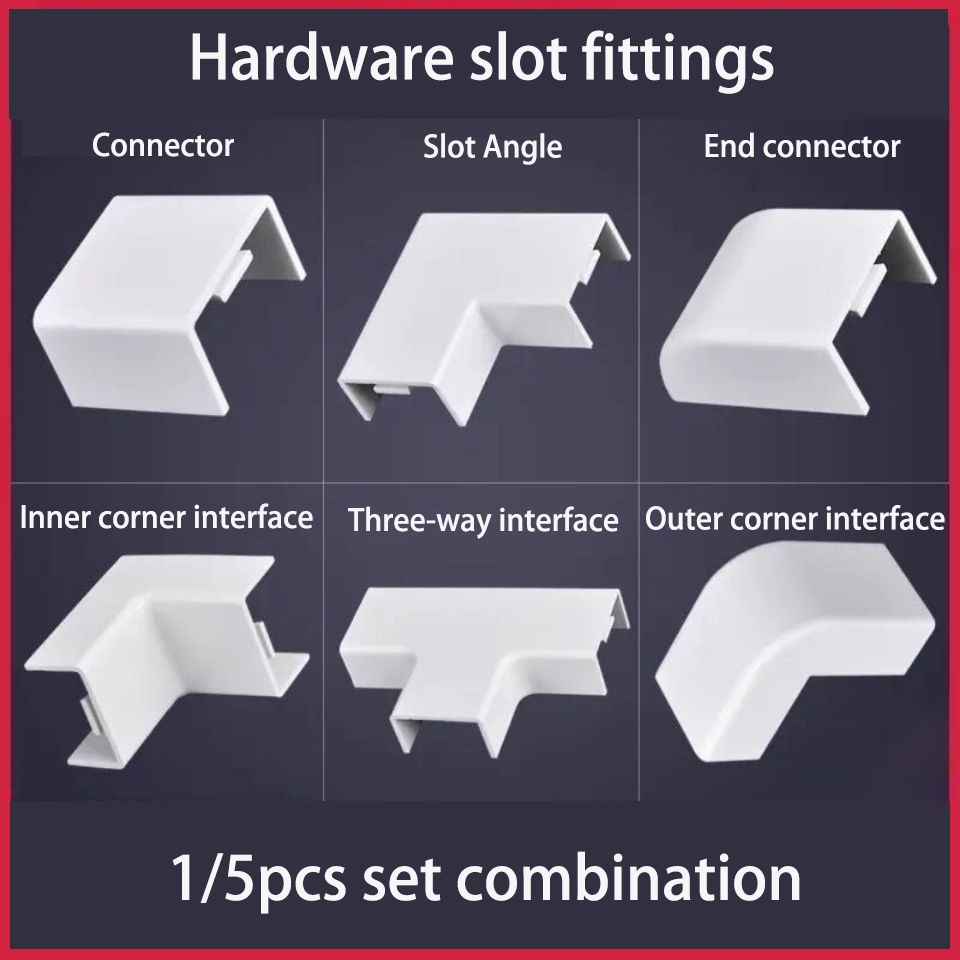 PVC white wire Elbow slot Outer corner slot Inner corner slot threeway