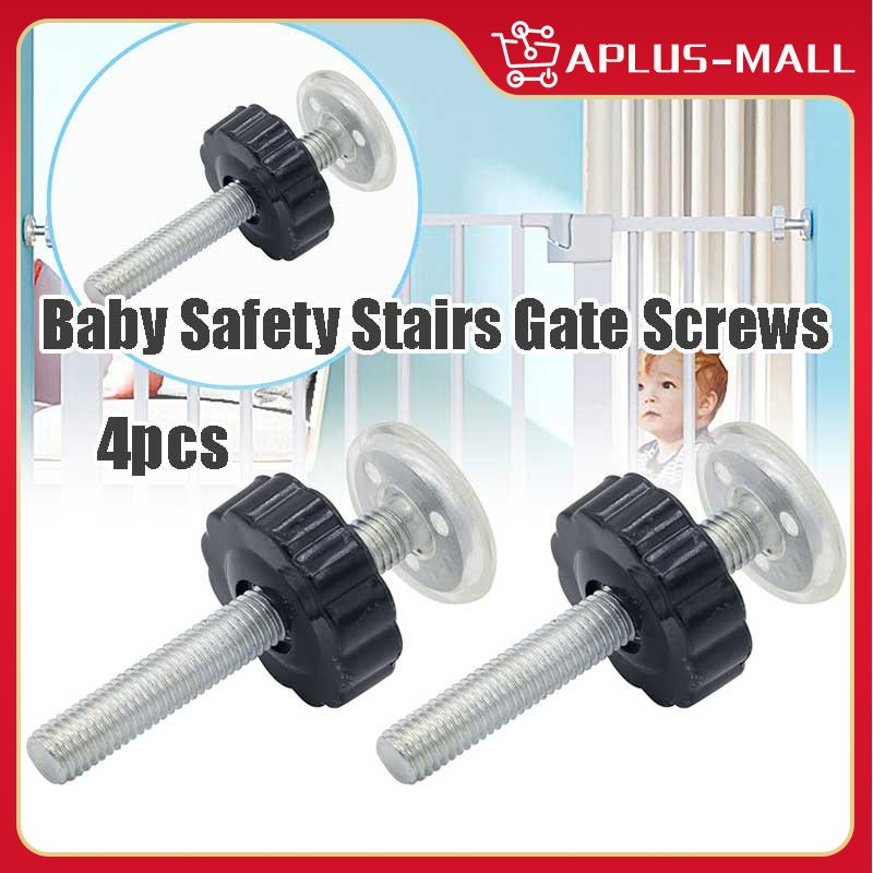 4Pcs Pressure Fit Baby Safety Stairs Gate Screws Bolts Spanner Fixings