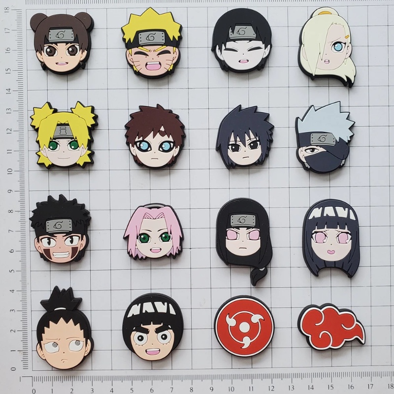 10pcs Jibbitz Naruto Kakashi Jibits Crocs Set Itachi Sasuke Shoe Charm ...