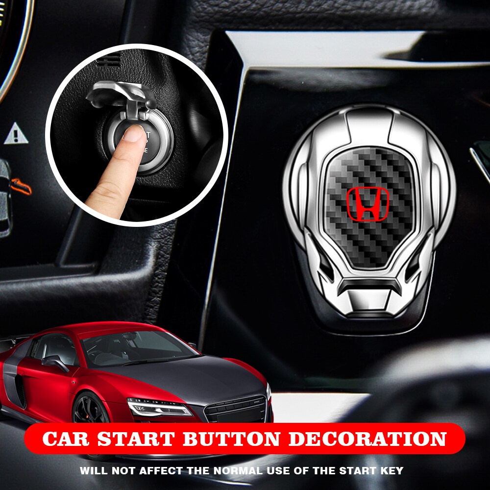 Car Switches Button Covers Interior Engine Ignition Start Button