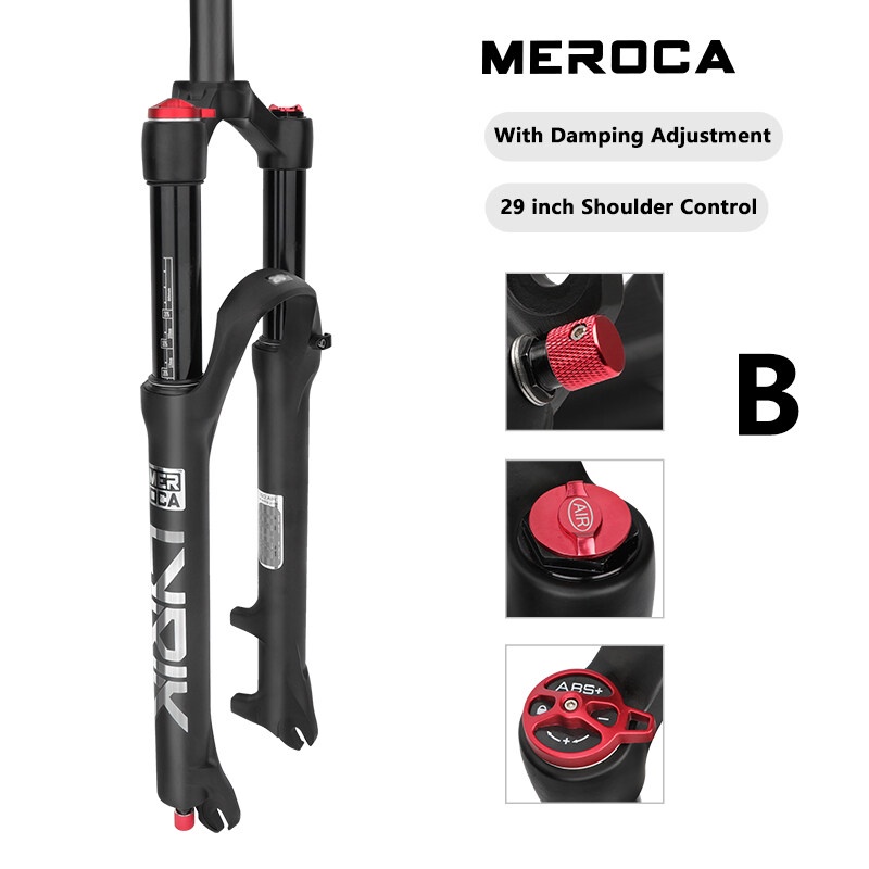 MEROCA Mountain Bike Fork 26er 27.5er 29er Travel 120MM Quick Release Disc Brake Air Pneumatic Suspension Fork Damping Adjustment Shock Forks Shopee Philippines