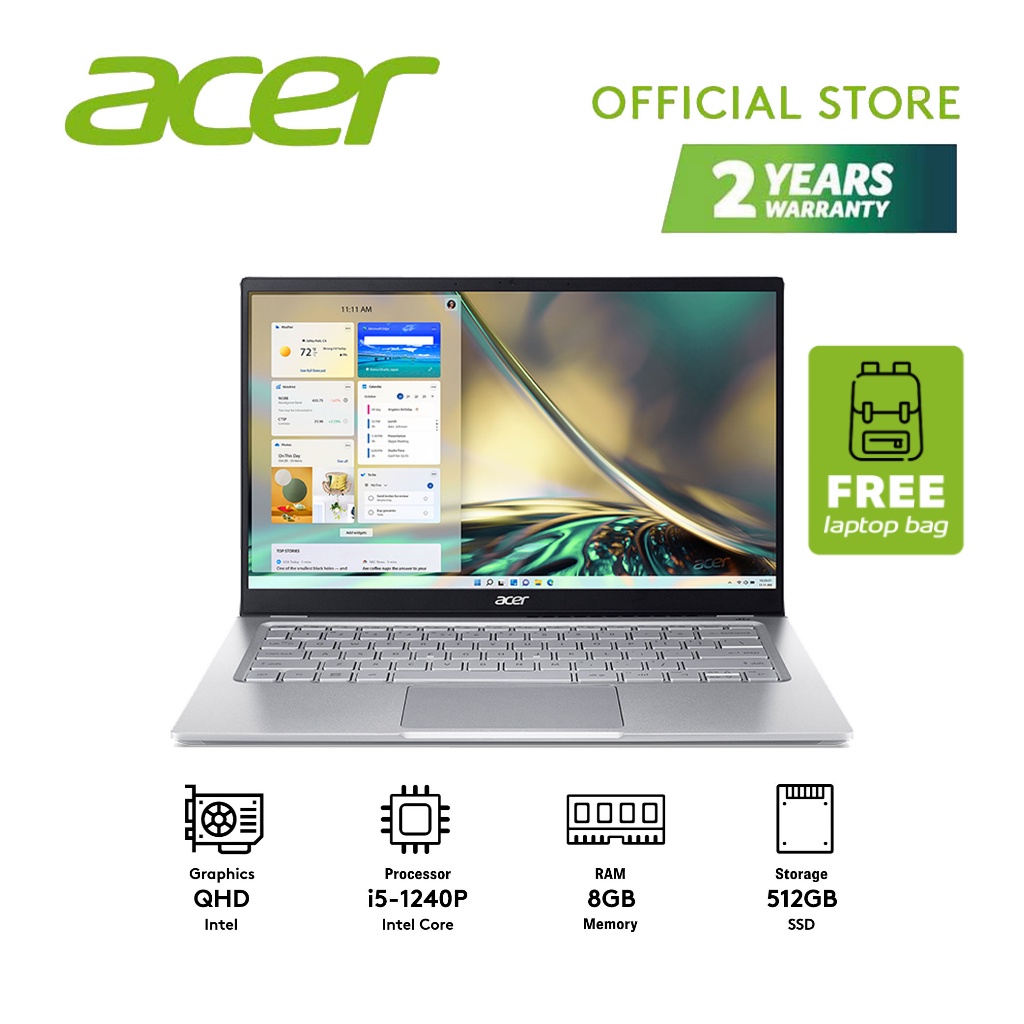 Acer Swift 3 SF314 512 50XM 14 QHD Intel Core I5 8GB 512GB SSD Intel 