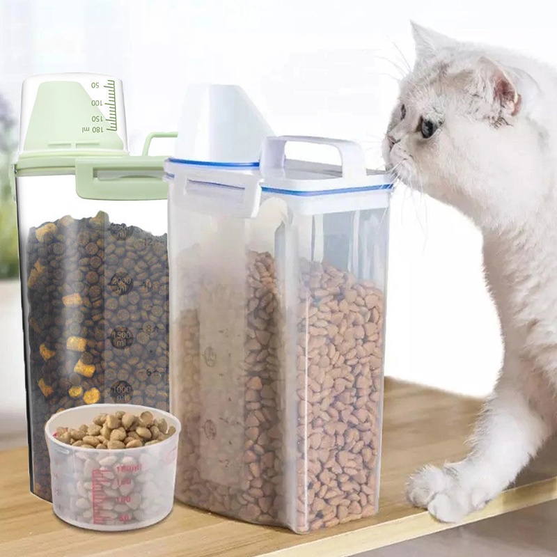 2.5L Pet Food Storage Container Dog Food Barrel Storage Tank Dog Cat