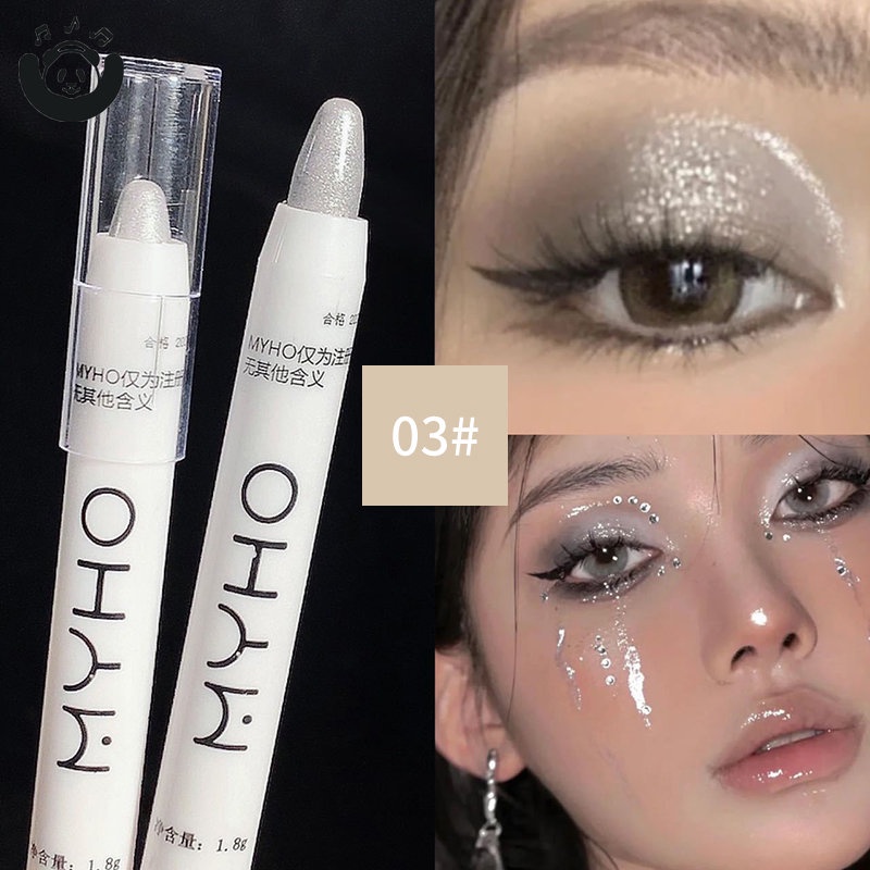 Matte White Lying Silkworm Highlighter Pen Pearlescent Eyeshadow Stick Brightening Pearl 