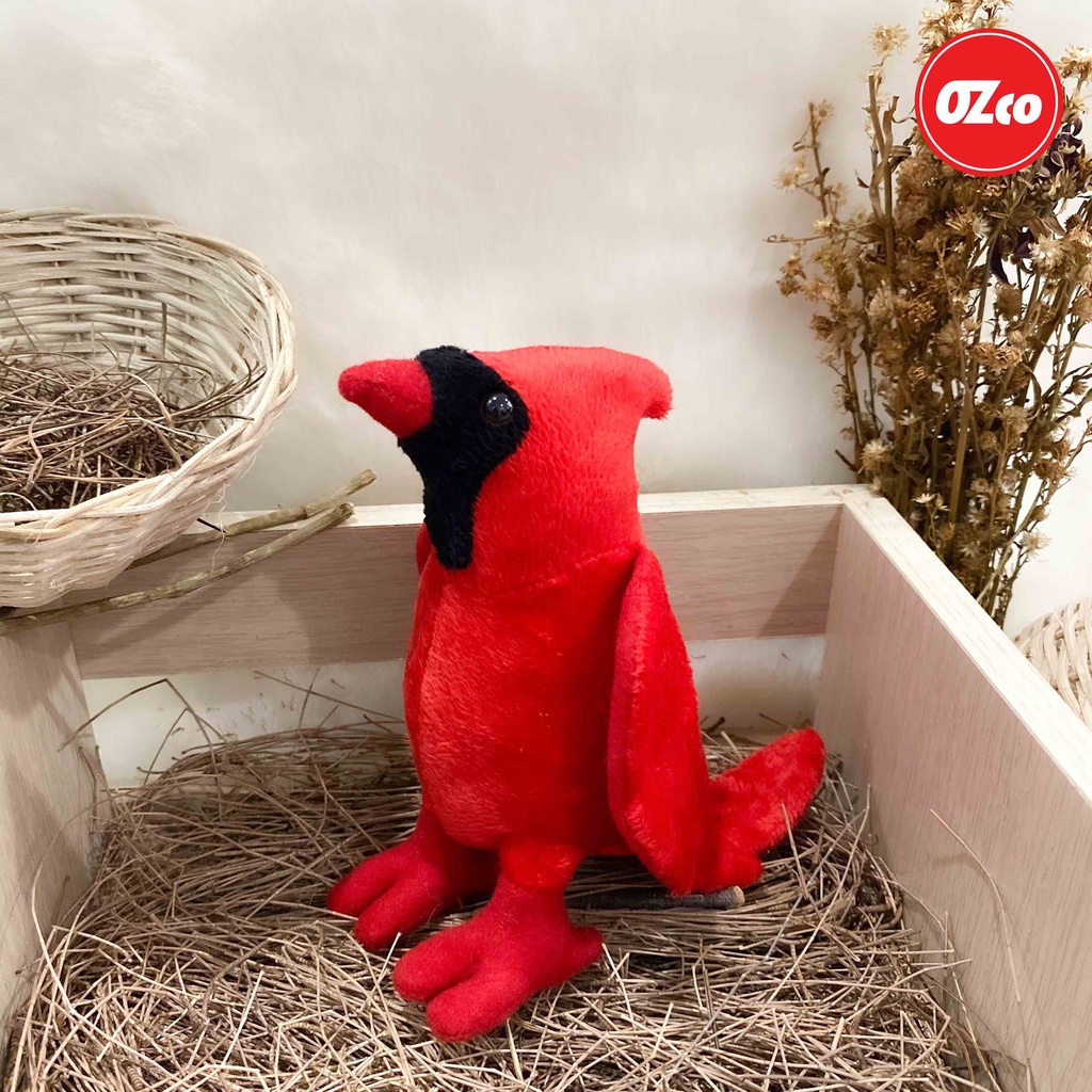 Red Cardinal OZco Birds Realistic And Cute Bird Doll For Children