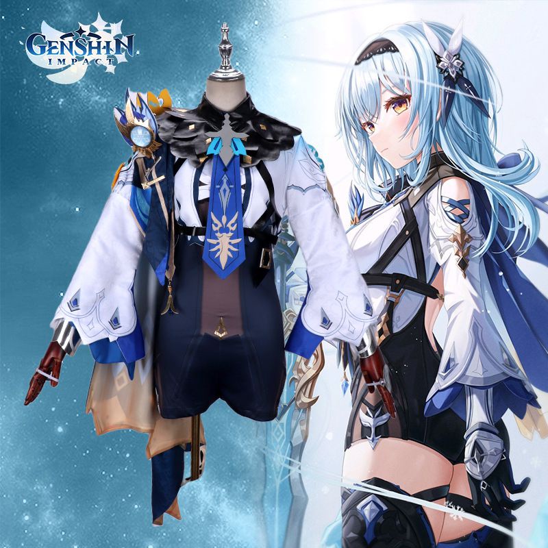 Eula Cosplay Genshin Impact Eula Cosplay Costume Suit Uniform Outfit ...