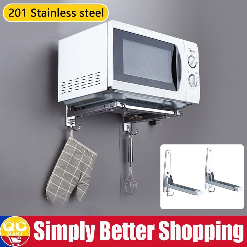 Microwave Oven Bracket Floating Frame Wall Mount Stainless Steel