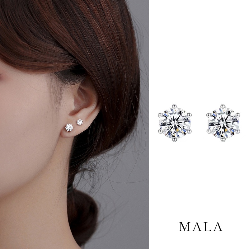 Little Flower Tiny Stud Earrings Sterling Silver Rose Gold CZ Crystal Piercing Ear Studs Wedding Earring for Women Teen Girls price in UAE | Amazon UAE