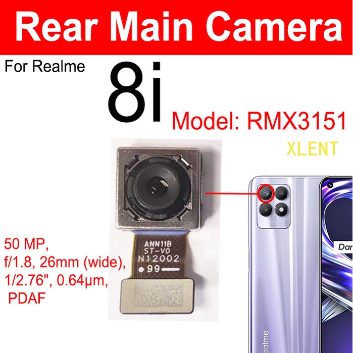 Front Back Camera For Realme 8i Rear Primary Front Selfie Camera Module ...