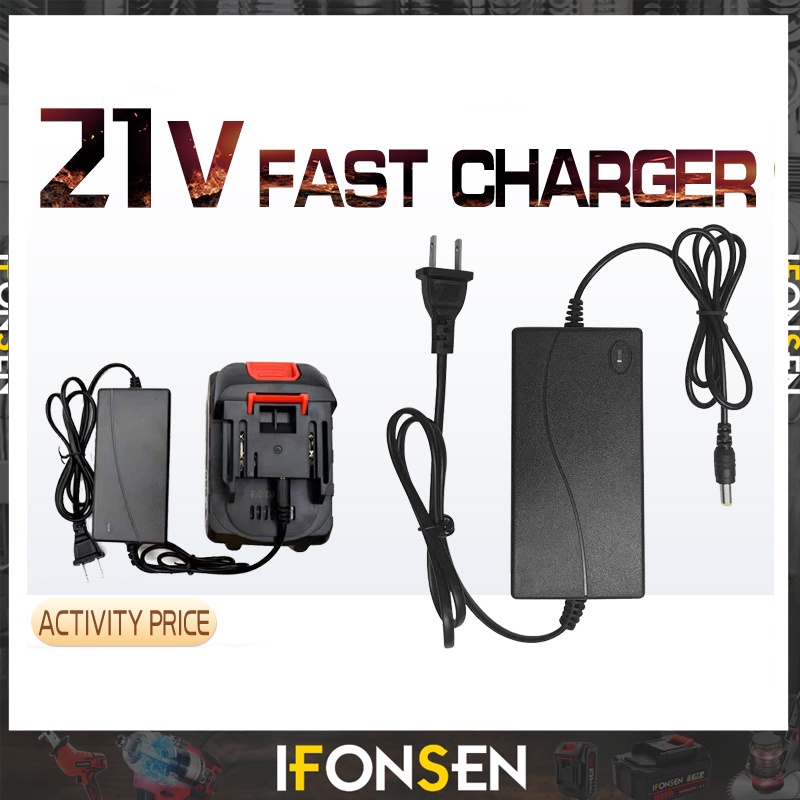DC Power Supply Adapter 21V 15W - Battery Charger For 18V/20V/21V Tool Batteries, With LED Indicator - View #7