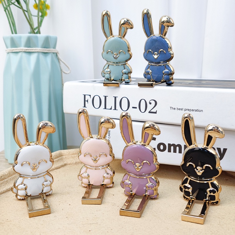 Cute 3D rabbit mobile phone back bracket | Shopee Philippines