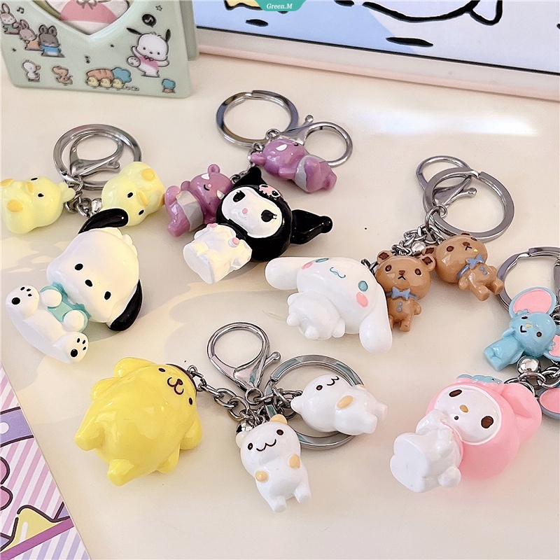 Sanrio Cute Bell Doll Car Keys School Bag Decorative Pendant Keychain ...