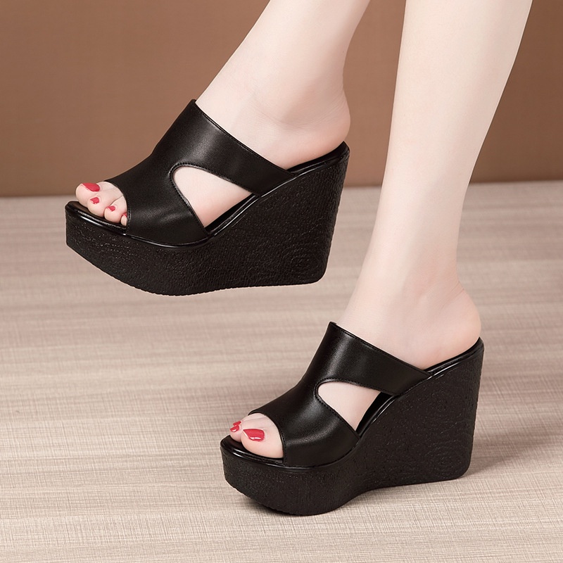 Shoes High Platform Wedges New Style Thick-bottom High-Heel