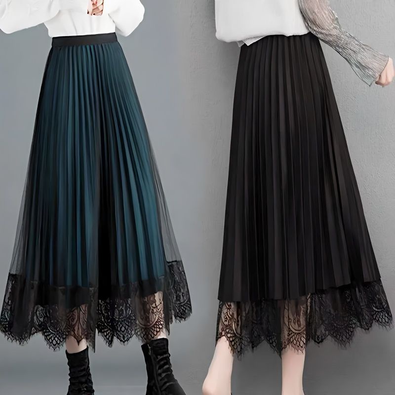 Mid length pleated outlet skirts 70