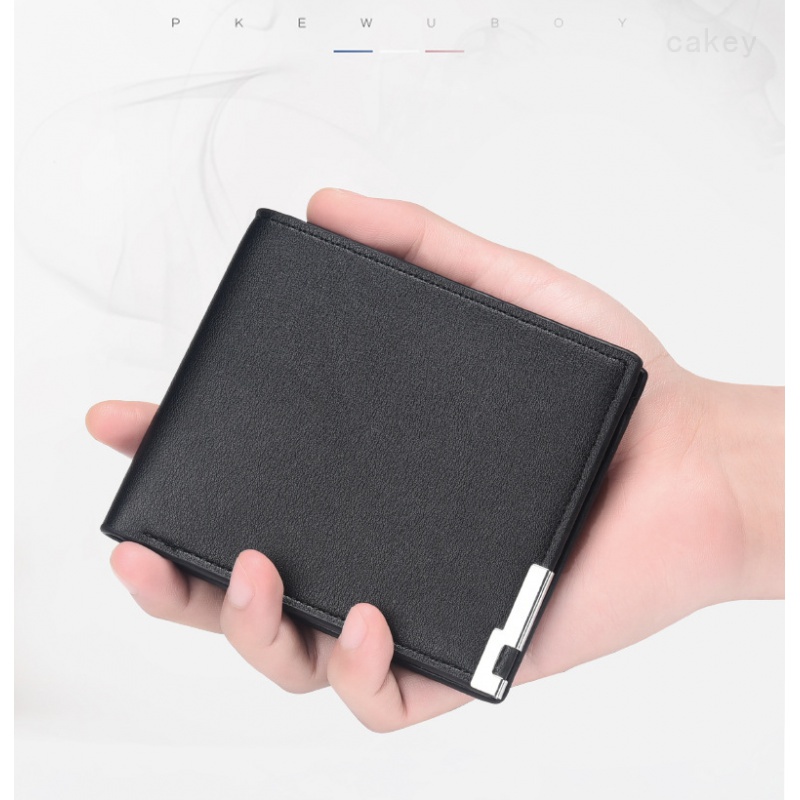 Fashion men's short wallet Japanese and Korean horizontal vertical ...