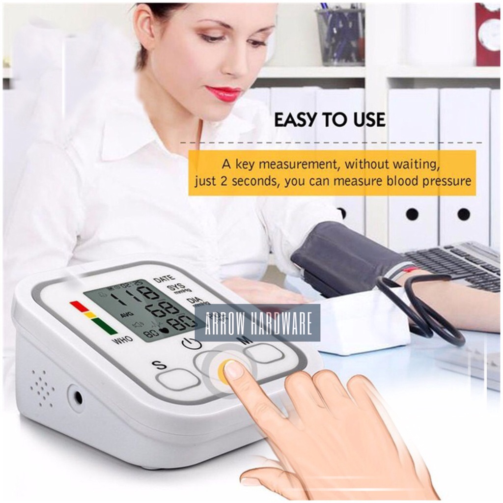 Club Electronic Digital Automatic Arm Blood Pressure Monitor No Voice ...
