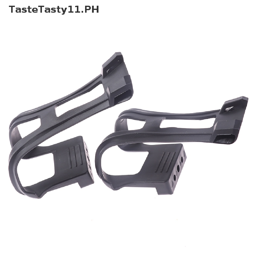 TasteTasty A Pair New Cycling Bicycle Bike Strapless Toe Pedal Clips Half Clips Black . Shopee