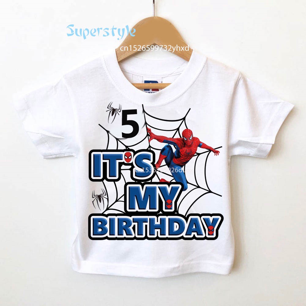 SuperHero It Is My Birthday Shirt Marvel Spiderman T Shirt