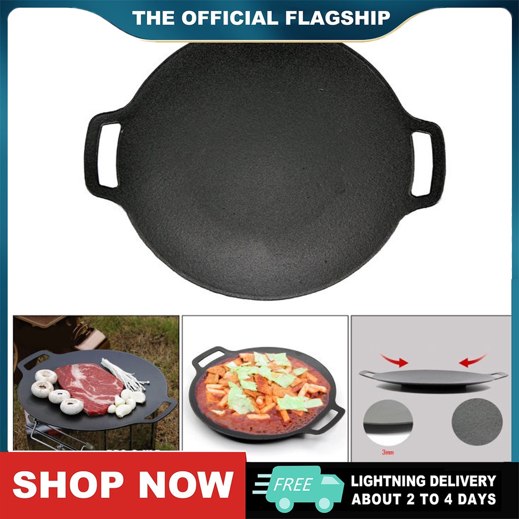 Koreaanse Grill Pan Maifan Stone Ronde BBQ Bakplaat Anti Kleverige Hoge
