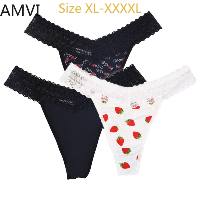 Amvi Panty Plus Size For Women Cotton Panties Ladies Summer Cute Printed Lingerie Female 1641