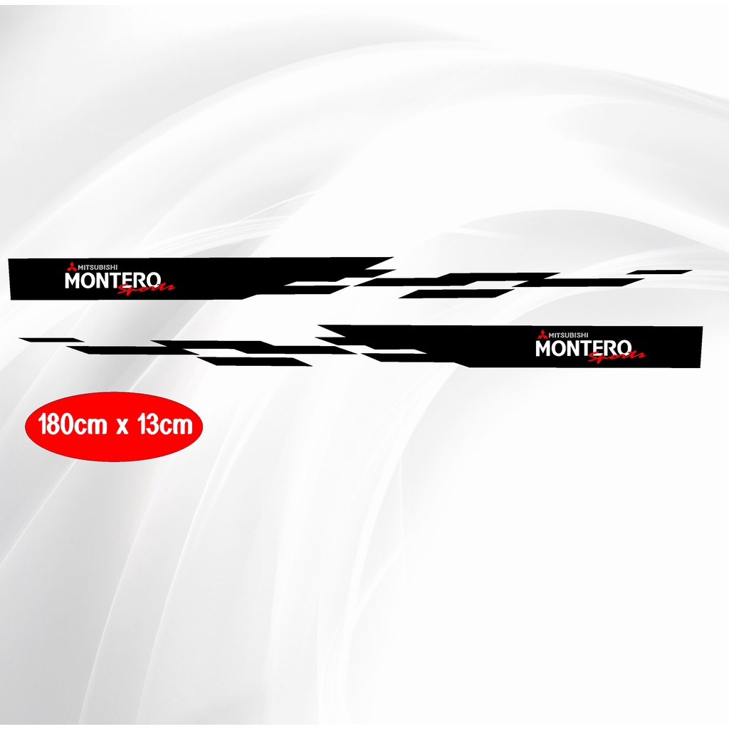 x2 Montero Sports Body Sticker Mitsubishi Montero Side Decals Cut Out ...