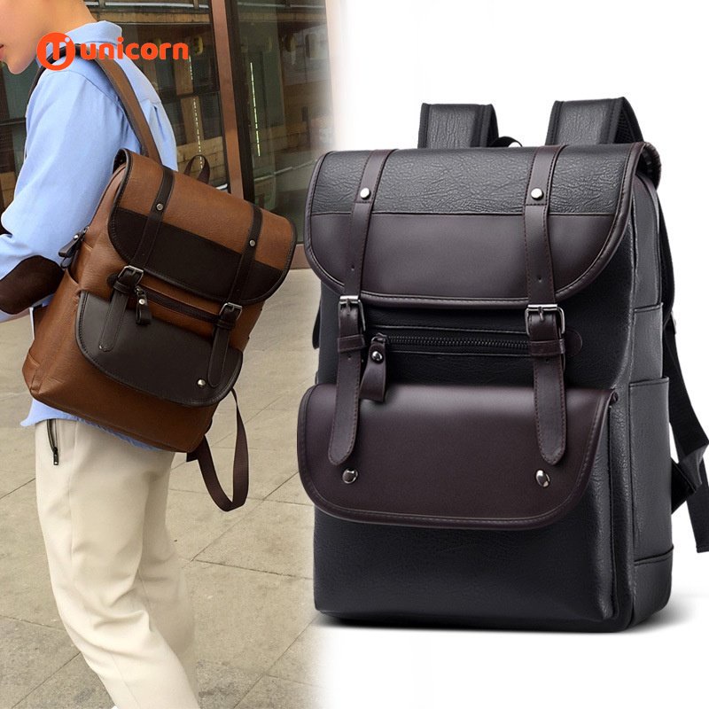 Large Capacity PU Backpack Business Computer Bag for Travel korean ...