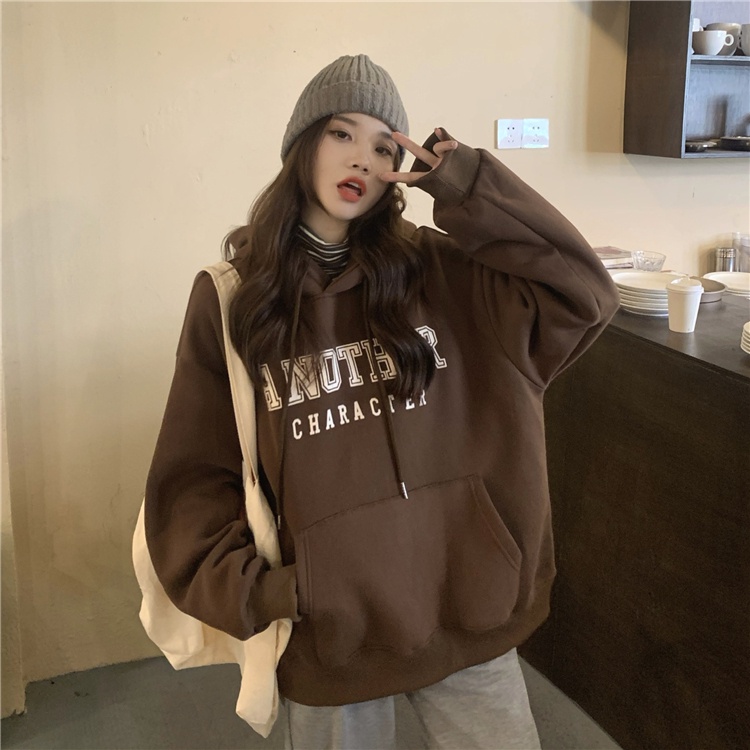 SOLIKE*Women Korean Print Long Sleeve Hoodie Oversized Coat | Shopee ...