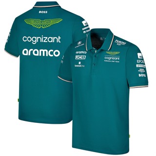 Aston Martin Aramco Cognizant F1 2023 Official Team Polo Shirt Summer ...