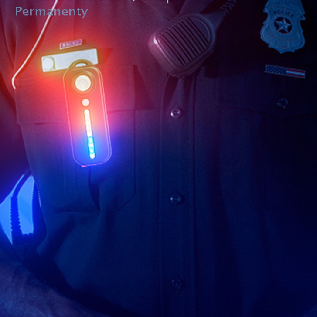 Permanenty LED Red and Blue Shoulder Police Light with Clip USB ...