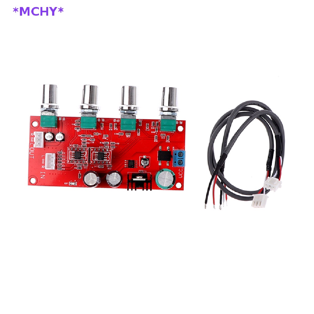 MCHY> AD828 HIFI Stereo Preamp amplifier board volume Tone Control Pre