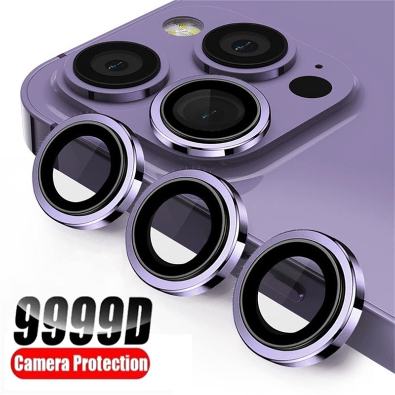 1 set(2/3pcs) Back Camera Lens Protector Ring Metal HD Glass For iPhone ...