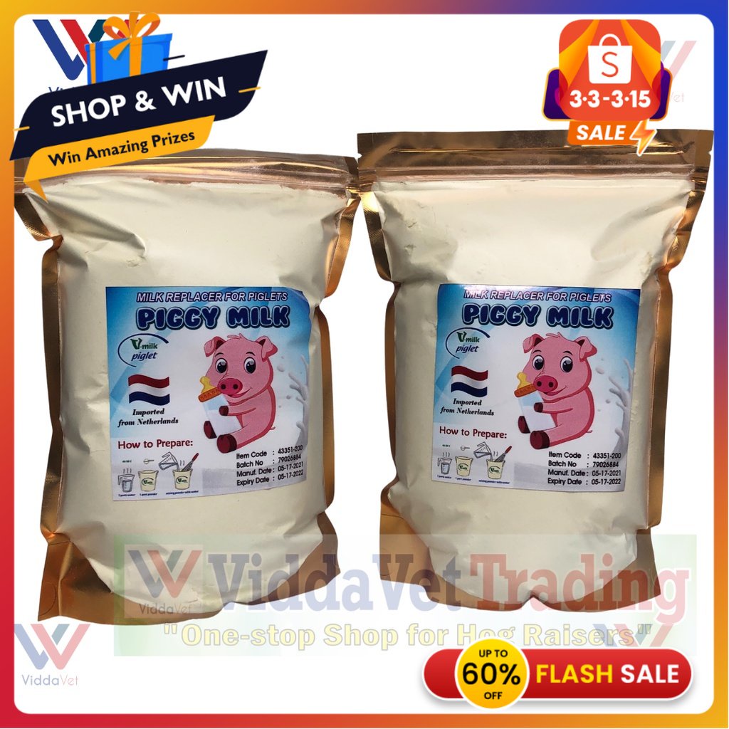 Viddavet Piggy Milk milk replacer for newborn pigs piglets 1 kilo