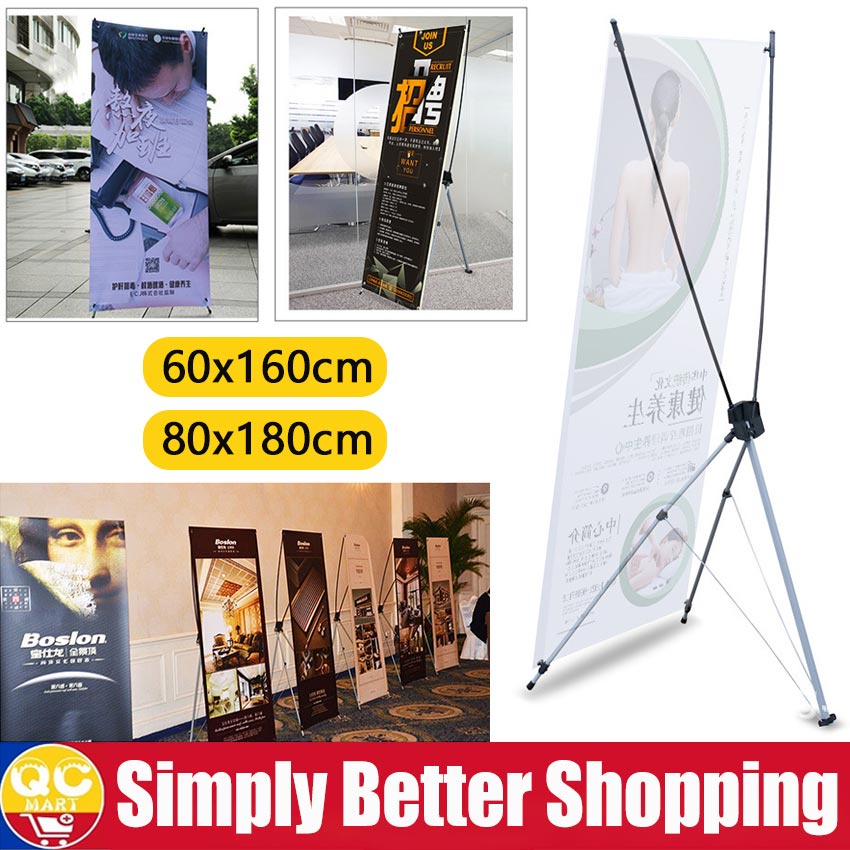 X Banner Stand Portable Tripod Collapsible Advertising Banners Photo ...