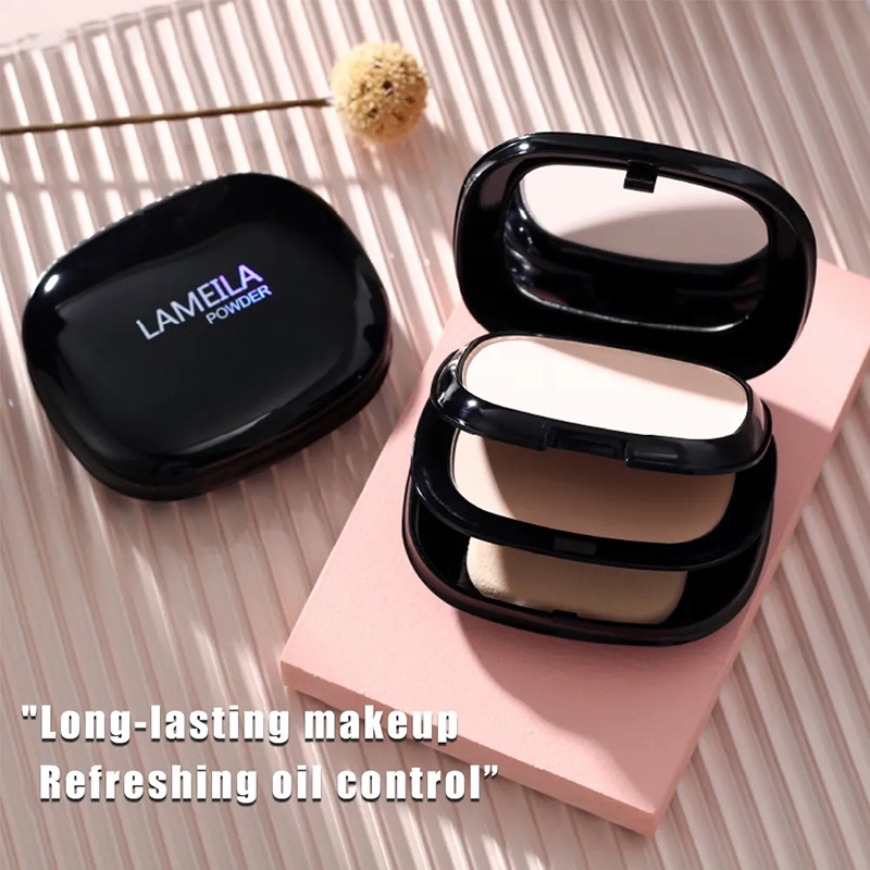 2 Layer Powder Cake Compact Foundation Make Up with Cushion | Shopee ...