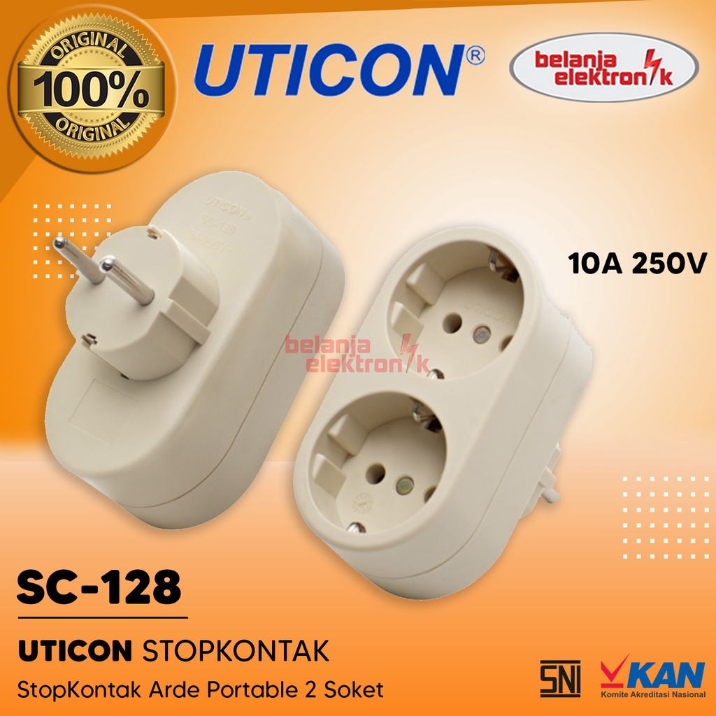Uticon SC-128 STOP CONTACT GROUND PLUG 2 SOCKET | Shopee Philippines