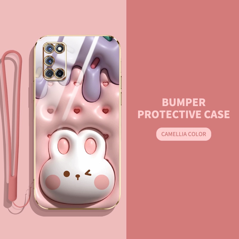 Glitter Case For OPPO A52/A72/A92 - Sparkly Electroplated Edge Protective Phone Cover With Removable Stickers