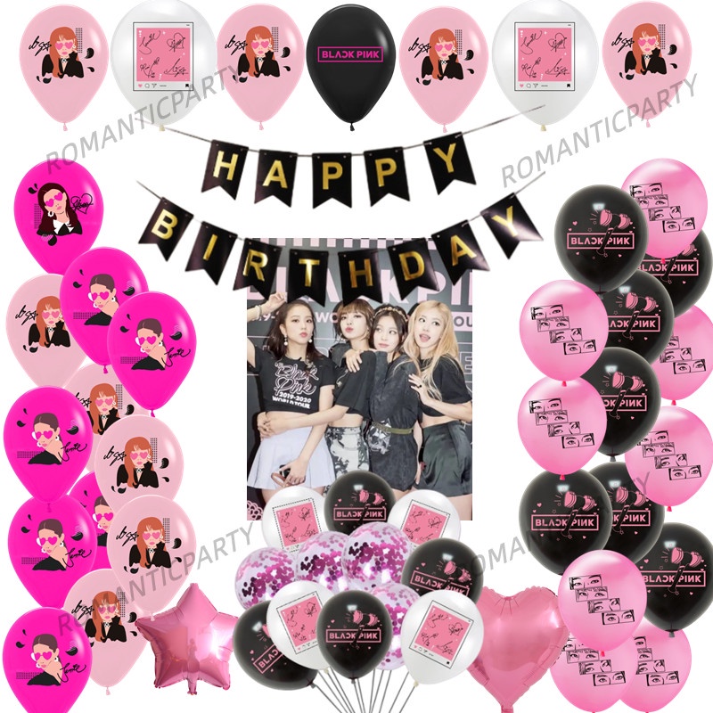 KPOP BlackPink Balloons BlackPink Theme Birthday Decoration 32Inch ...