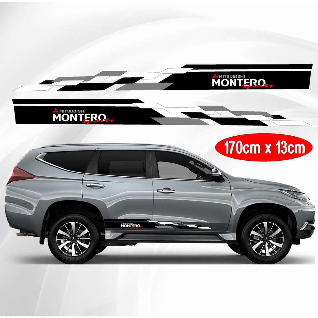 x2 MITSUBISHI MONTERO SPORTS BODY DECALS CUT OUT VINYL DECALS FOR