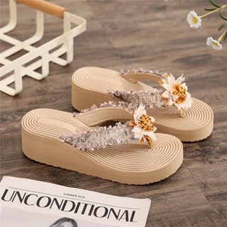 5cm Wedge Heel Sandals Women Sandals Summer Fashion Fish Mouth Bohemian  Roman