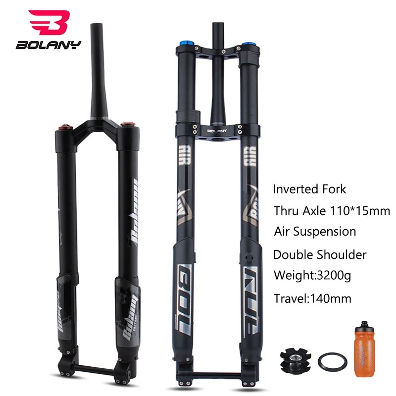 BOLANY Double Shoulder Inverted Bike Fork MTB Fork 26/27.5/29inch Boost