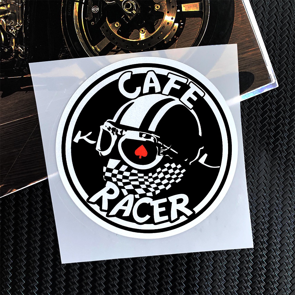 RACER CAFE London Vintage Rider Motorcycle Stickers Triumph Body Fuel ...