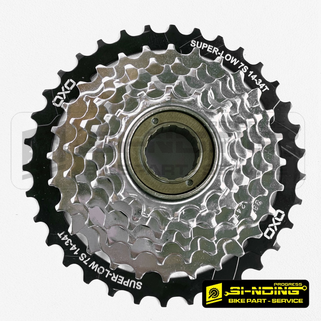 Sprocket Freewheel 7 Speed Megarange OXO 14 34t Rear Gear Bike Taste 9 Speed Thread Thread