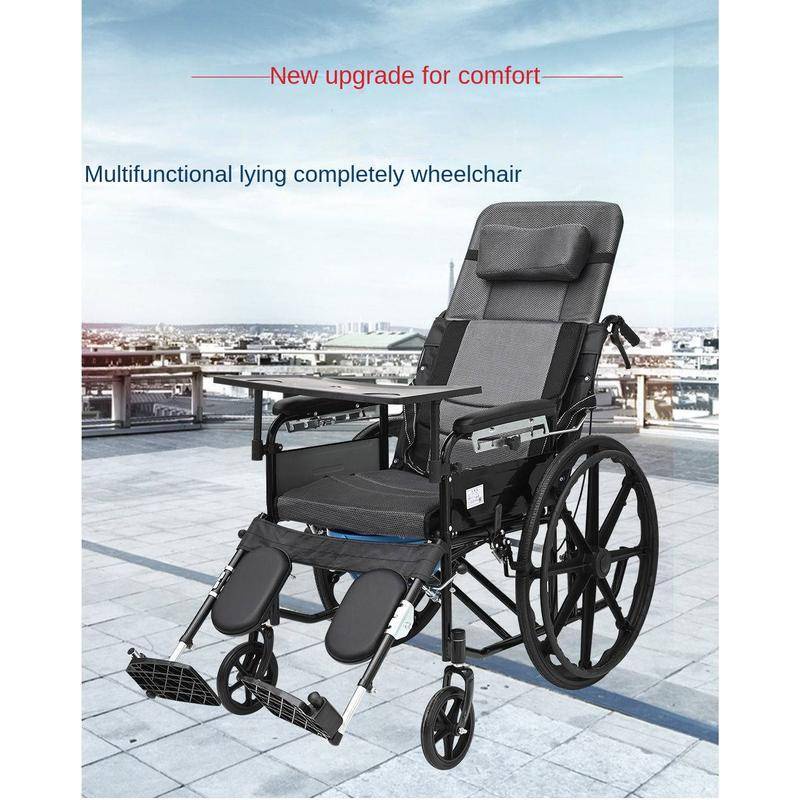 Adult Wheelchair Free Plastic Bucket Wheelchair with Toilet Reclining